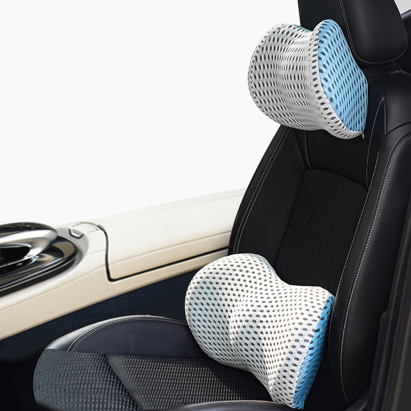 Memory Foam Car Lumbar & Headrest Support Set