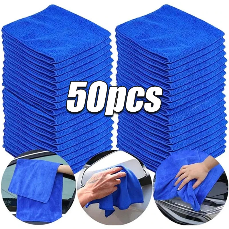 10Pcs Microfiber Towels Car Wash Drying Cloth Towel Household Cleaning 