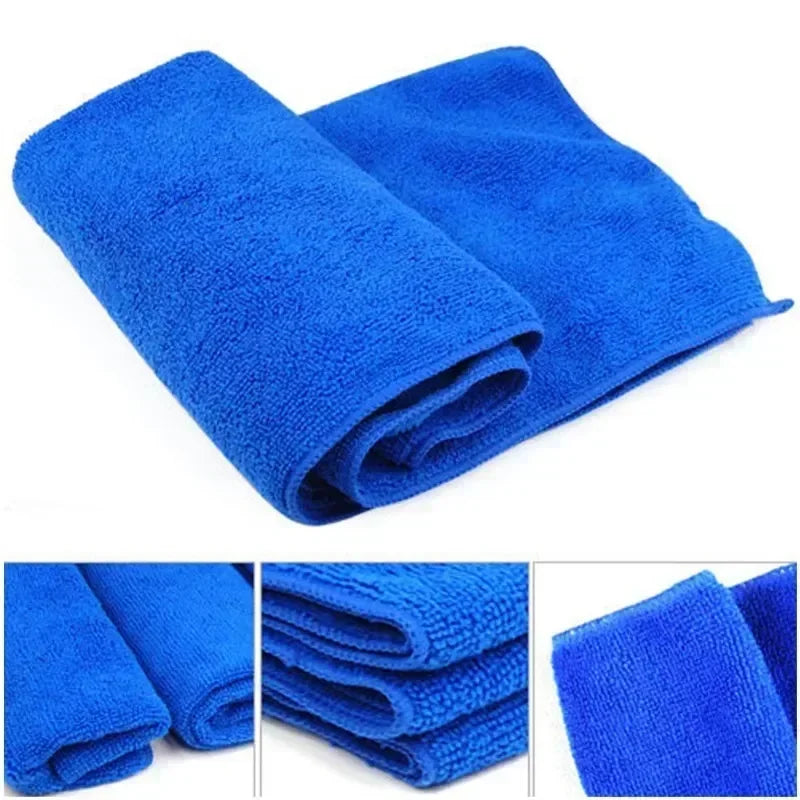 10Pcs Microfiber Towels Car Wash Drying Cloth Towel Household Cleaning 