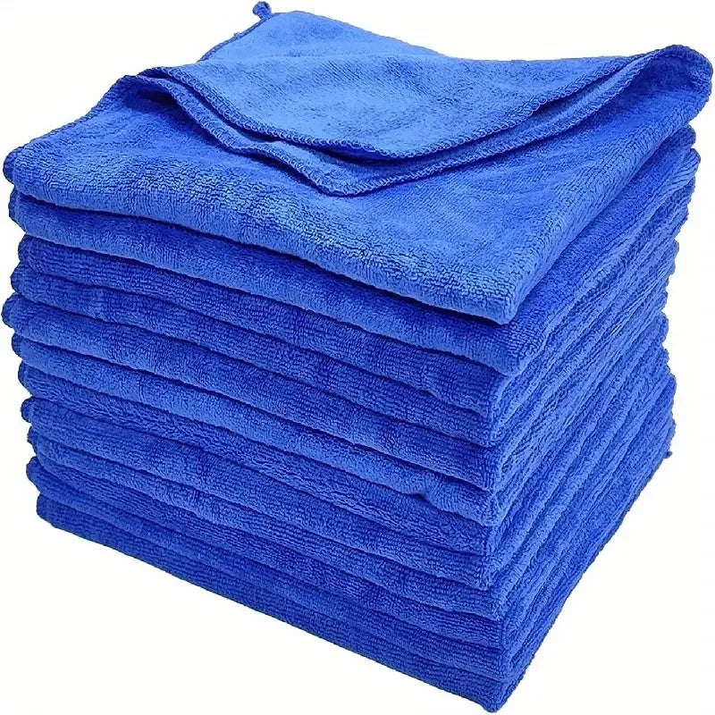 10Pcs Microfiber Towels Car Wash Drying Cloth Towel Household Cleaning 